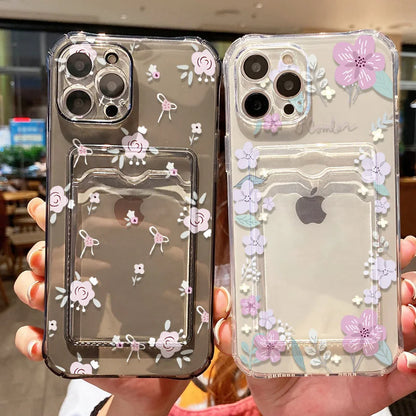 Soft Card Slot Bag Holder Phone Case