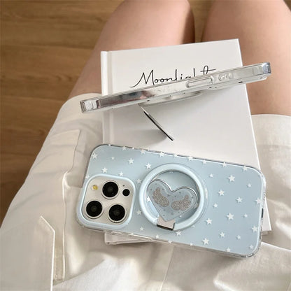 Cute Wing Heart Magnetic Phone Case