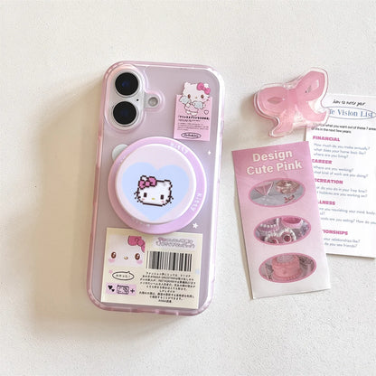 Cute Magnetic Shell Stand Phone Case