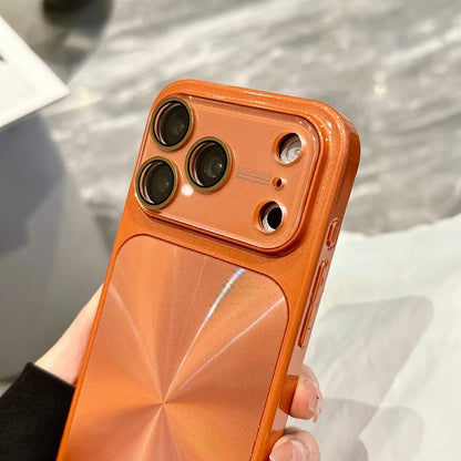 Aurora CD Pattern Large Window Case For iPhone