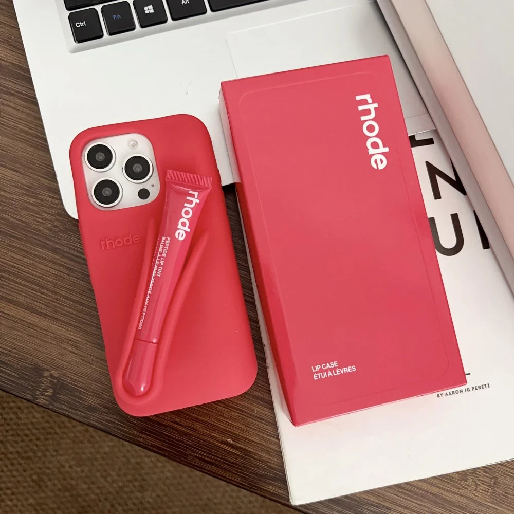 Rhode Phone Case Lip Case Rhode Soft Silicone Phone Case With Box