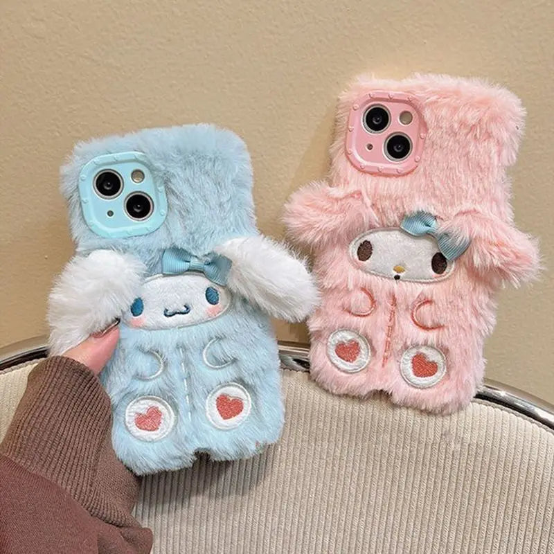 Kawaii Cinnamoroll My Melody 3D Plush Phone Case