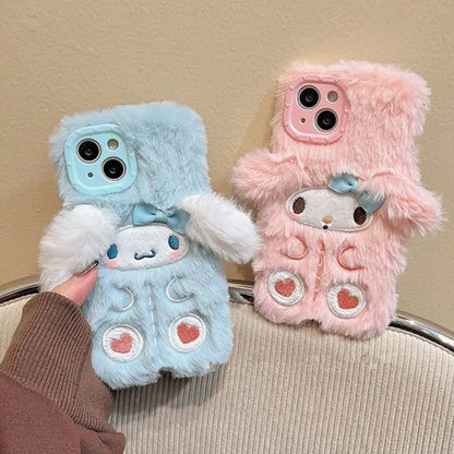 Kawaii Cinnamoroll My Melody 3D Plush Phone Case