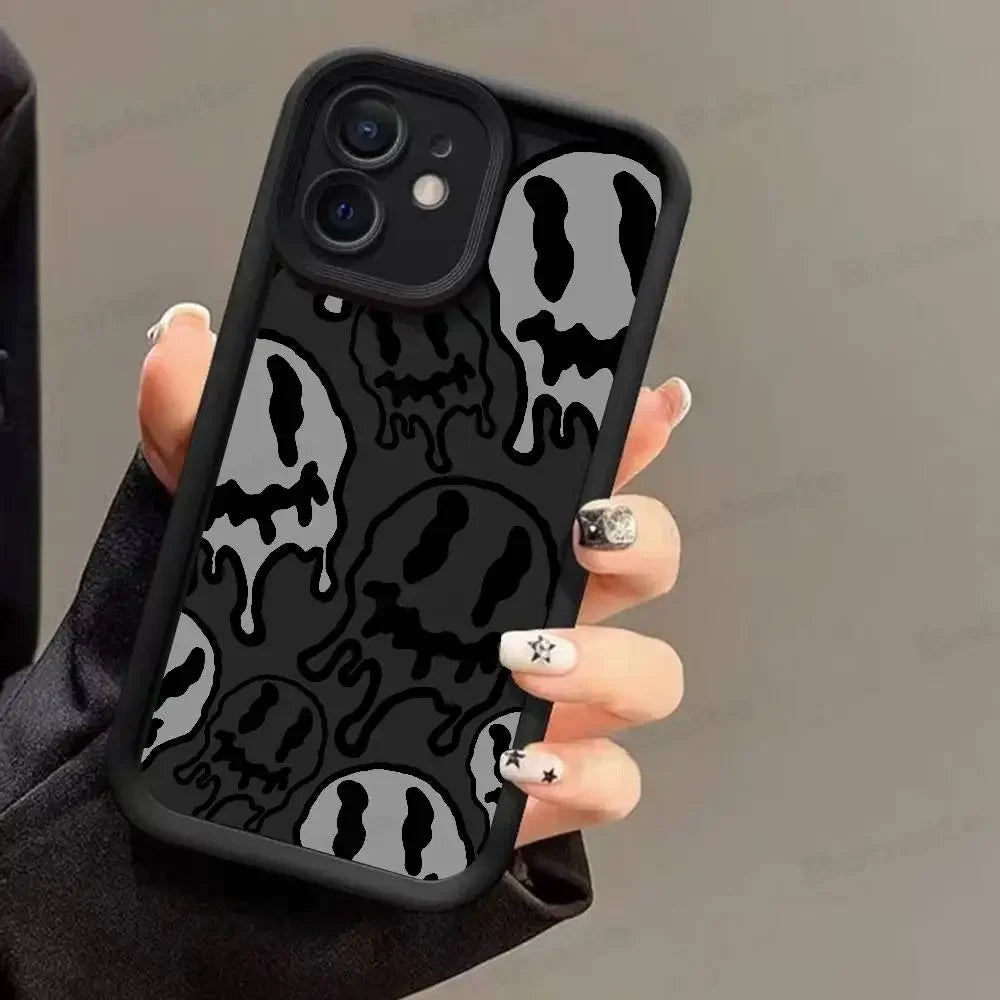 Funny Ghost Face Phone Case Silicone For iPhone