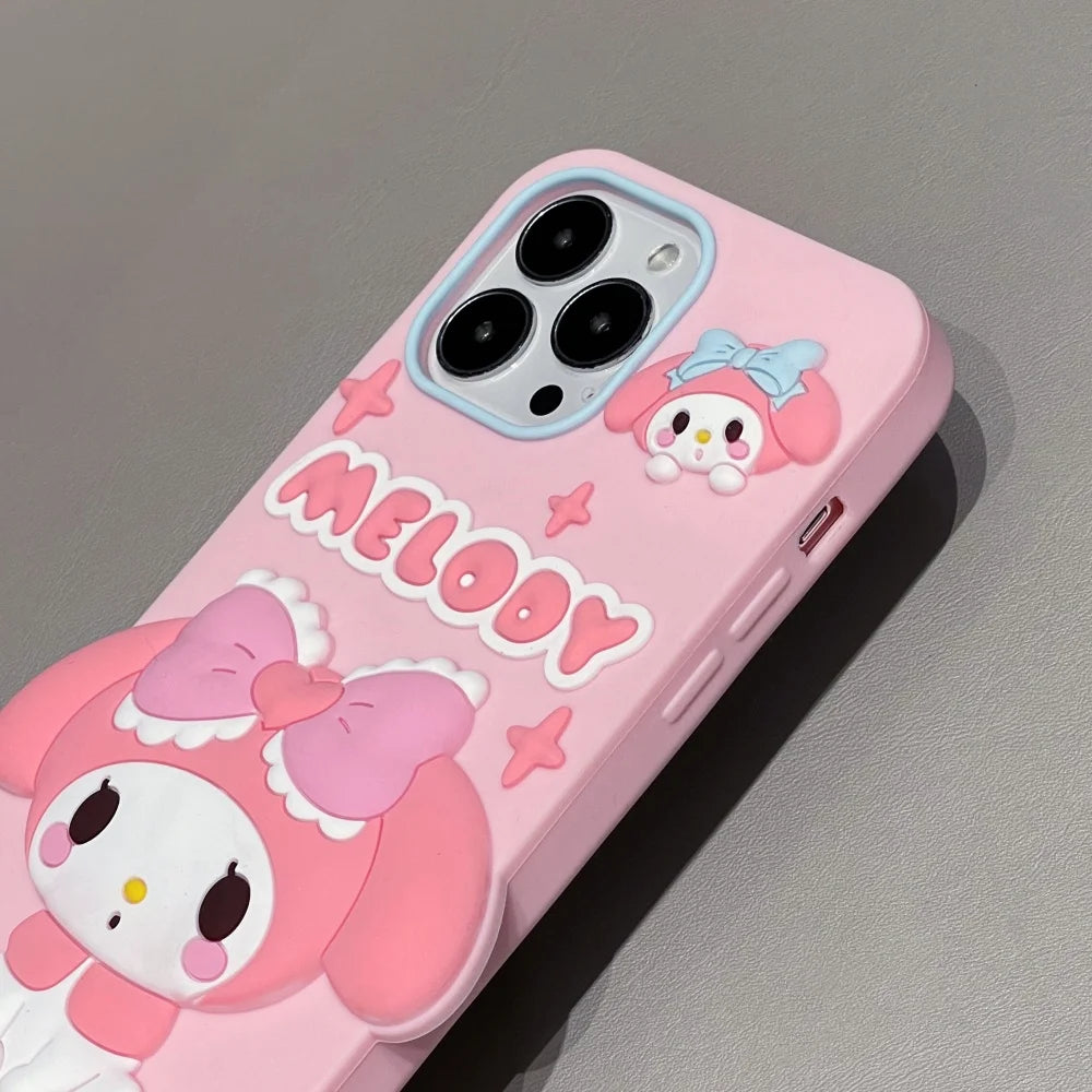 3D Sanrio Star Melody Cartoon Phone Case  For iPhone