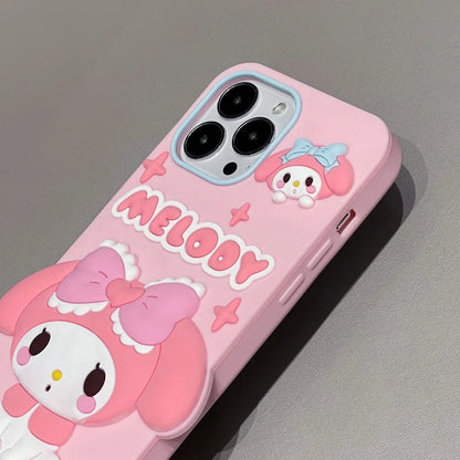 3D Sanrio Star Melody Cartoon Phone Case  For iPhone