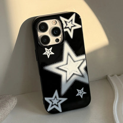 Korean Personalized Graffiti Stars Soft Phone Case For iPhone