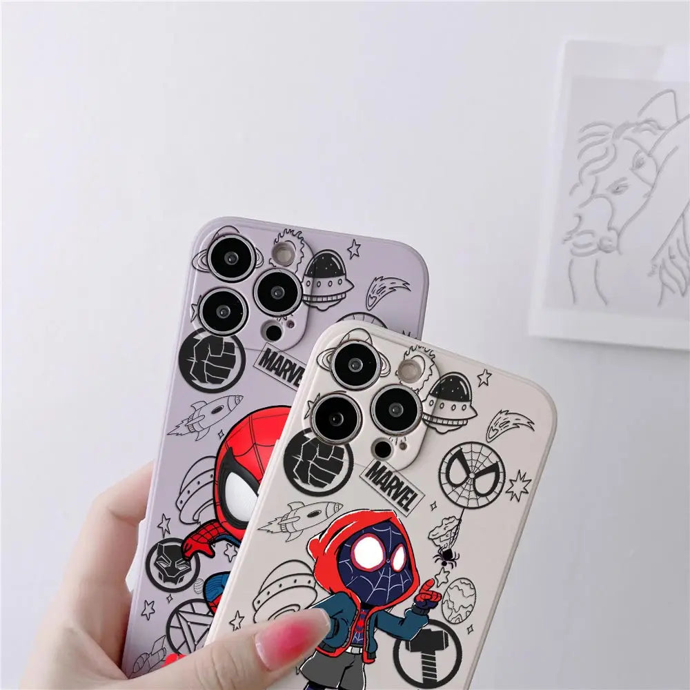 Phone Case For iPhone Siderman Miles Morales Cute Silicone Back Cover