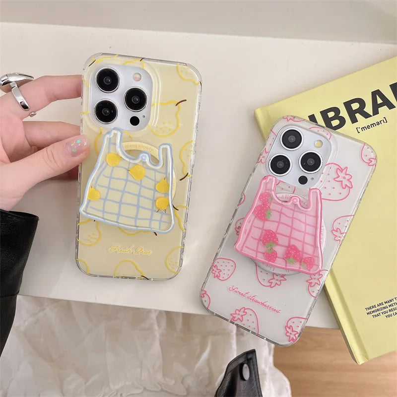 Lovely Strawberry Magnetic Phone Case