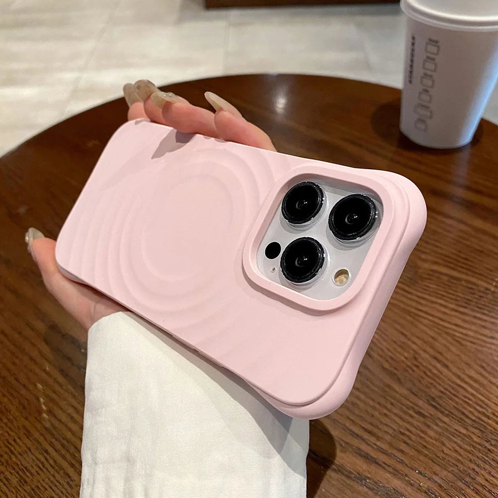 Ripple Soft Silicone For Magsafe Magnetic Phone Case