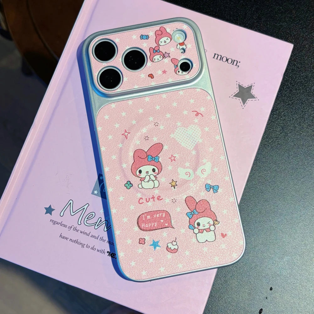 Magnetic Holder Magsafe Wireless Charge Cute Sanrio Melody Kuromi Phone Case For iPhone