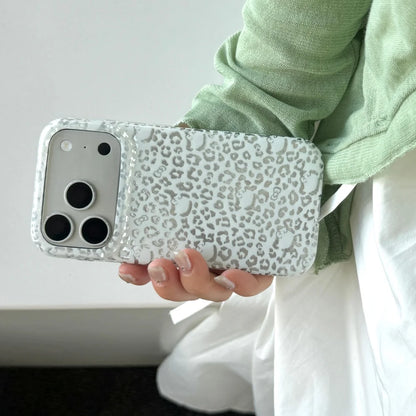 Cute Half Pack Leopard Print Sanrio Hello Kitty Head Phone Case For iPhone