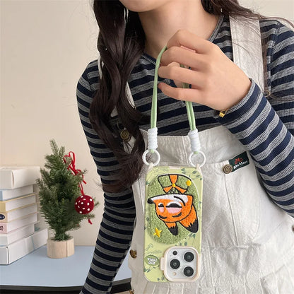 Zootopia Phone Case Cartoon Wrist Strap Judy Rabbit iPhone