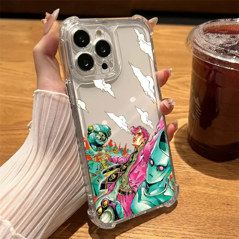 JoJos Bizarres Anime Adventures Phone Case Clear For iPhone