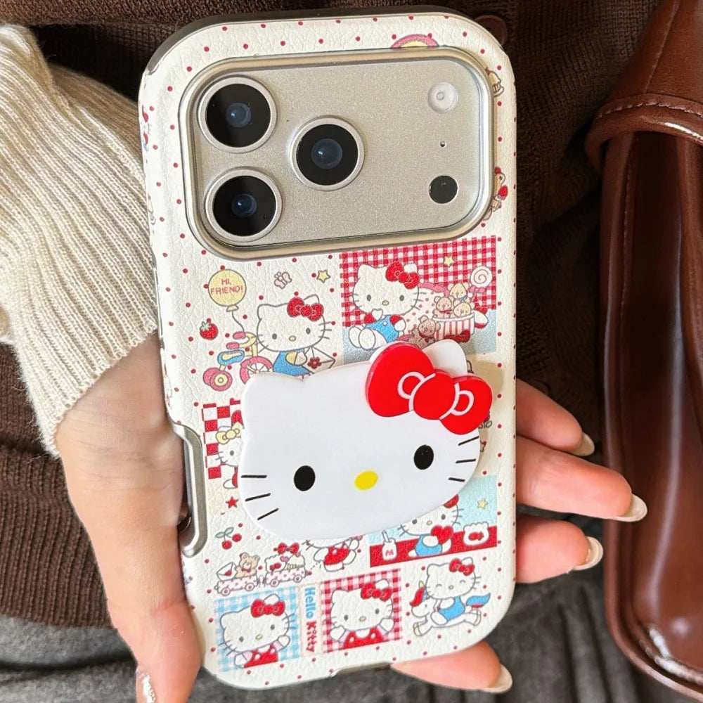 Sticker Wave Grid Kitty Is Suitable For Apple