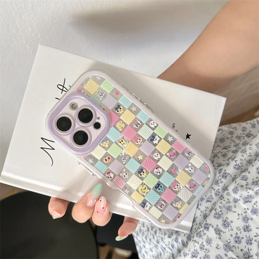 Color Grid Pattern Cute Phone Case