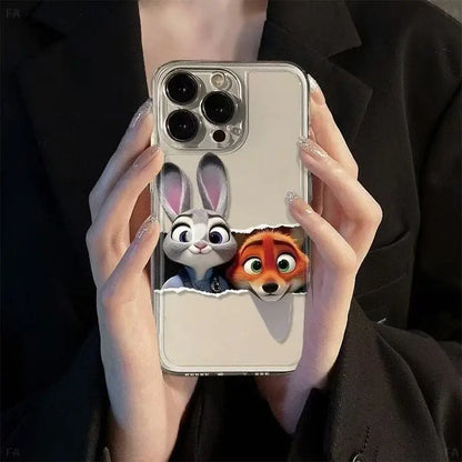 Zootopia Phone Case Judy Nick Cartoon Soft Case Compatible With iPhone