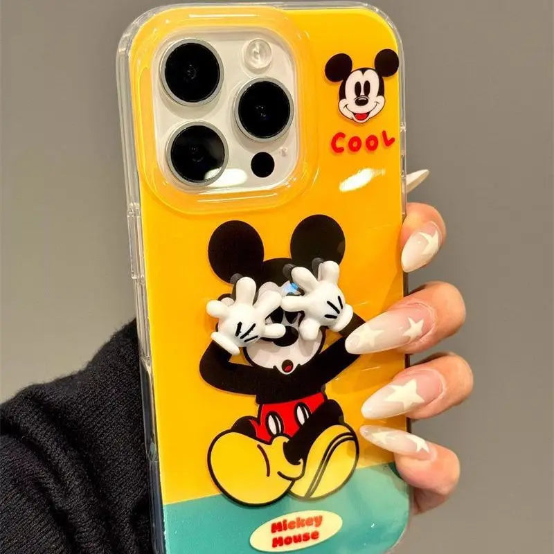 Cute Cartoon Mickey Mouse Facepalm Phone Case For  iPhone