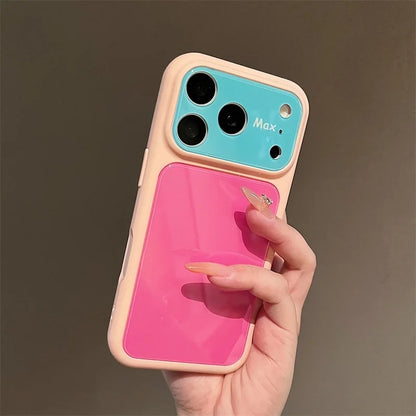 Ins Candy Color Contrast Acrylic Phone Case  For iPhone