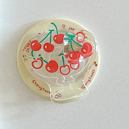Cute Cherry Magnetic Stand Holder Phone Case