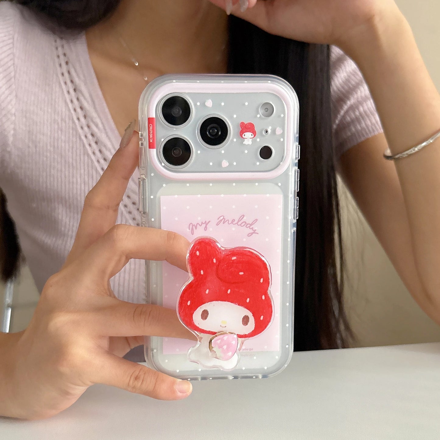 Cute My Melody Large Camera Window Phone Case