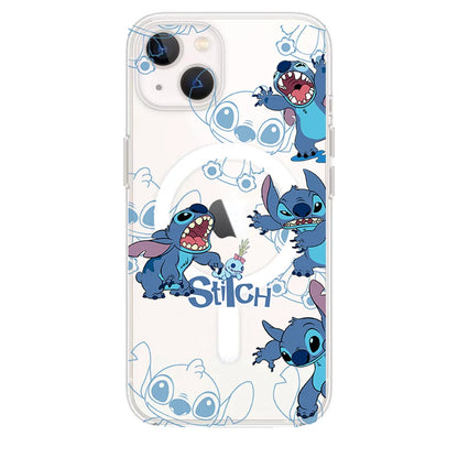 Funny Stitch Clear Magsafe Phone Case For iPhone