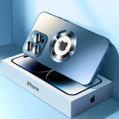 Tempered Glass Matte Magnetic For Magsafe Wireless Charging Case For iPhone