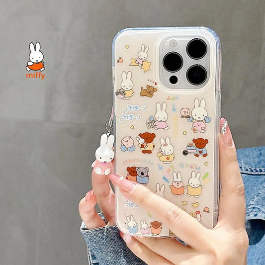 Miffy Kawaii Cartoon Transparent Phone Case