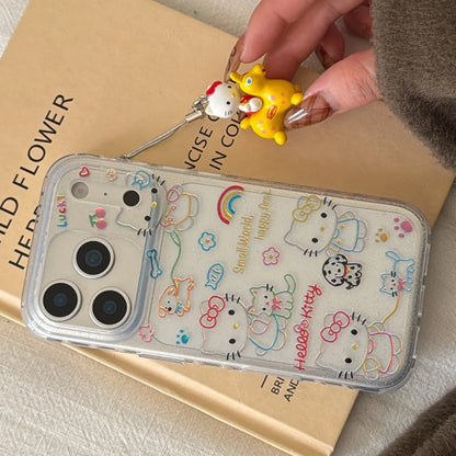 Korea Dopamine Gilded Lines Hello Kitty Case For iPhone
