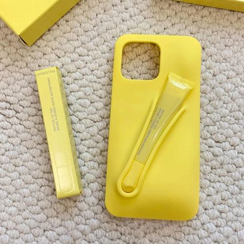 Hot Lemontini Portable  Lip Gloss Phone Silicone Case For iPhone