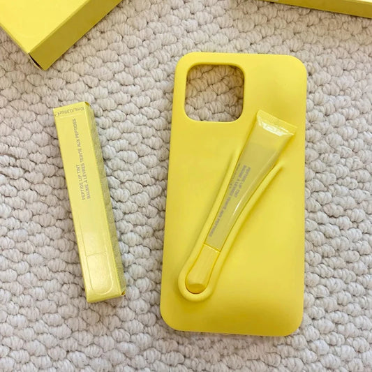 Hot Lemontini Portable  Lip Gloss Phone Silicone Case For iPhone