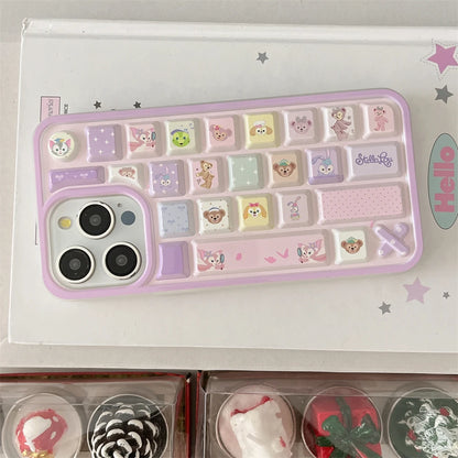 Creative Keyboard Pattern Cute Cartoon Color Phone Case