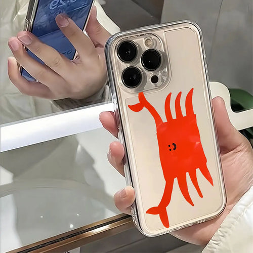 Cute Simple Graffiti Red Crab Phone Case