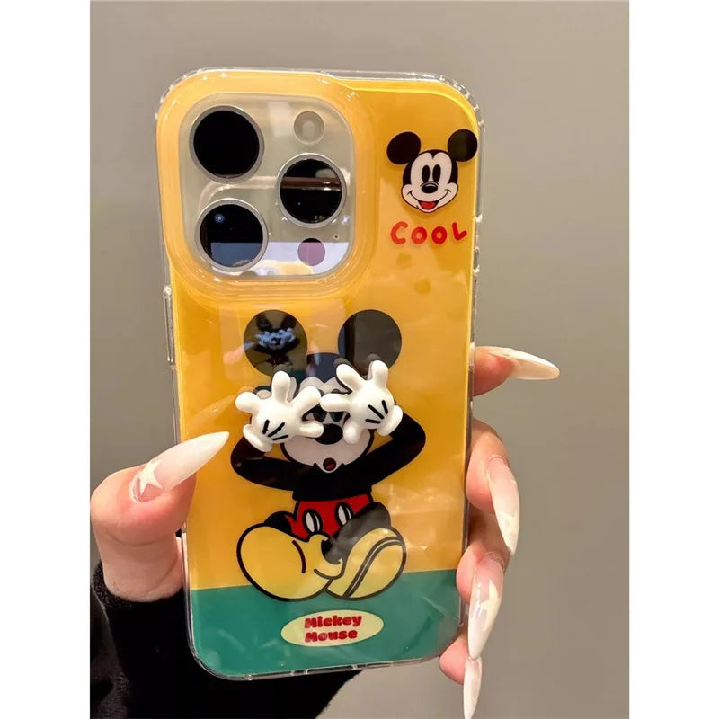 Cute Cartoon Mickey Mouse Facepalm Phone Case For  iPhone