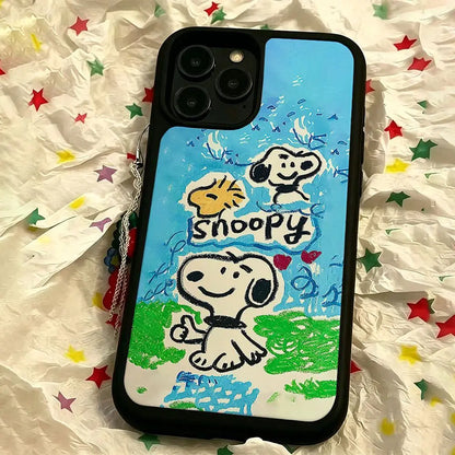 Anime Cartoon Snoopy Soft Back Cover Mobile Phone Case For iPhone