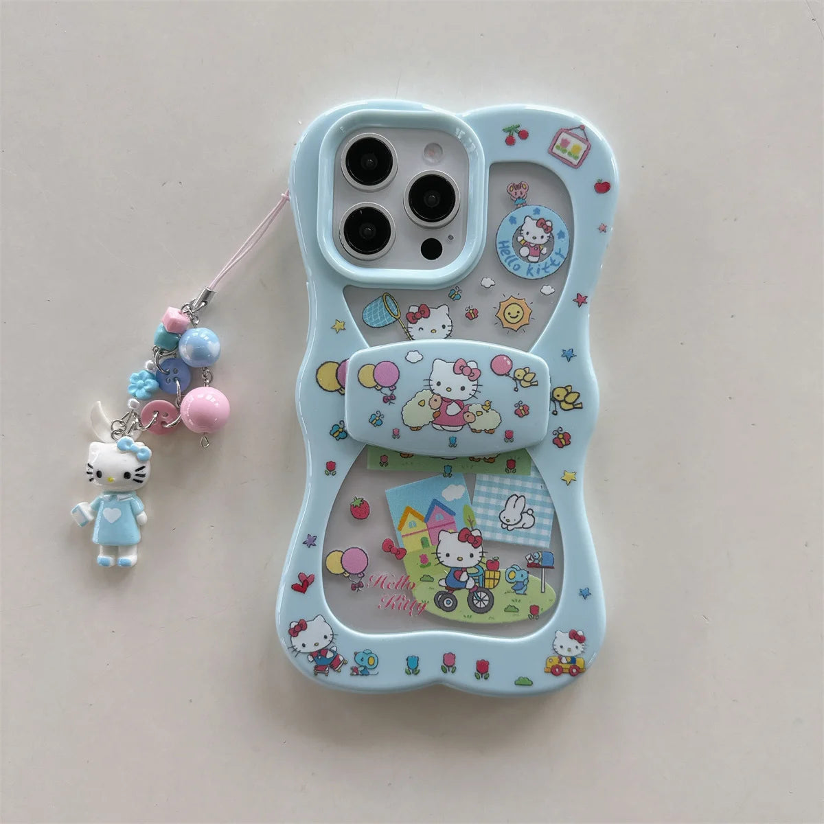 New Cute Cartoon Three-Dimensional Bow-Tied Leopard Print Kitty Phone Case For iPhone