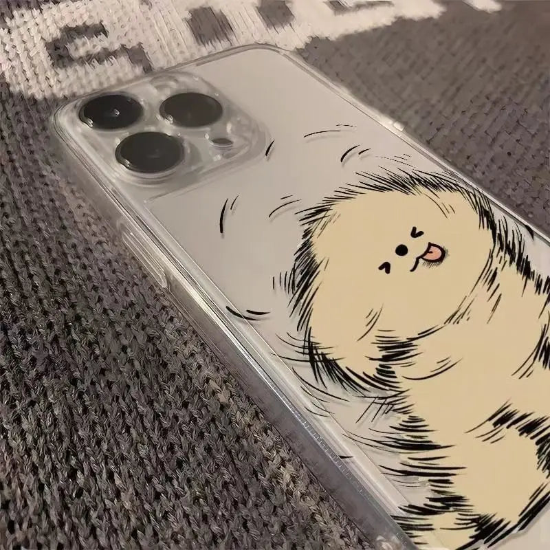 Cute Cartoon Puppy Couple Phone Case