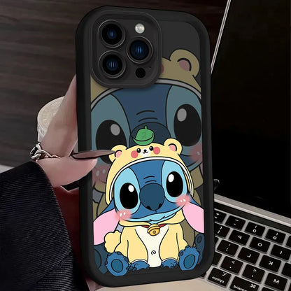 Cute Playful Stitch Phone Case For iPhone