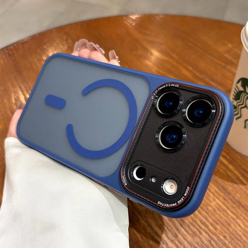 Luxury Magnetic Metal Lens Bumper Protection Case For iPhone