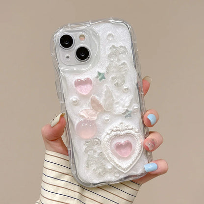 Silve 3D Butterfly Cartoon Heart Phone Case