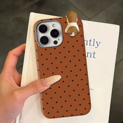 Cute Wave Point Dot 3D Doll Case Compatible for IPhone Phone Case