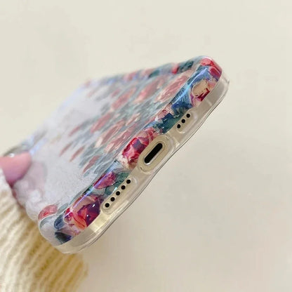 Luxury Flower Pattern Laser Phone Case
