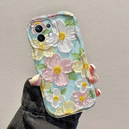 Oil Painting Flowers Phone Case For iPhone