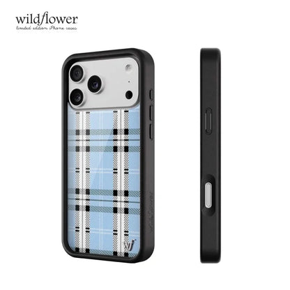 Wildflower Blue Purple Yellow Plaid Phone Case For iPhone