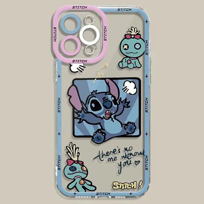 Couple Cartoon Lilo Stitch Phone Case For IPhone