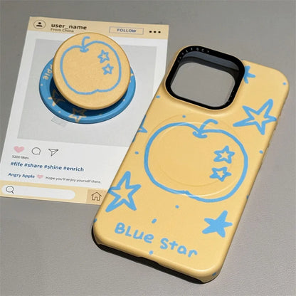 Line Star apple Cute Magnetic Phone Case