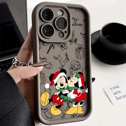 Merry Christmas Mickey Minnie Disneys Soft Silicone Case For iPhone