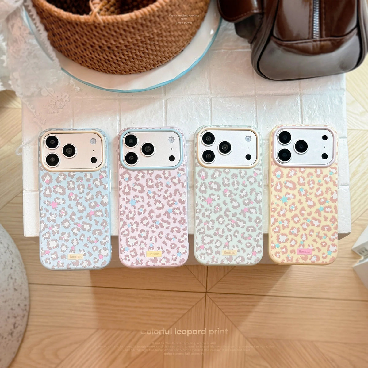 Korean Full Screen Stars Leopard Print Phone Case For iPhone