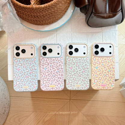 Korean Full Screen Stars Leopard Print Phone Case For iPhone