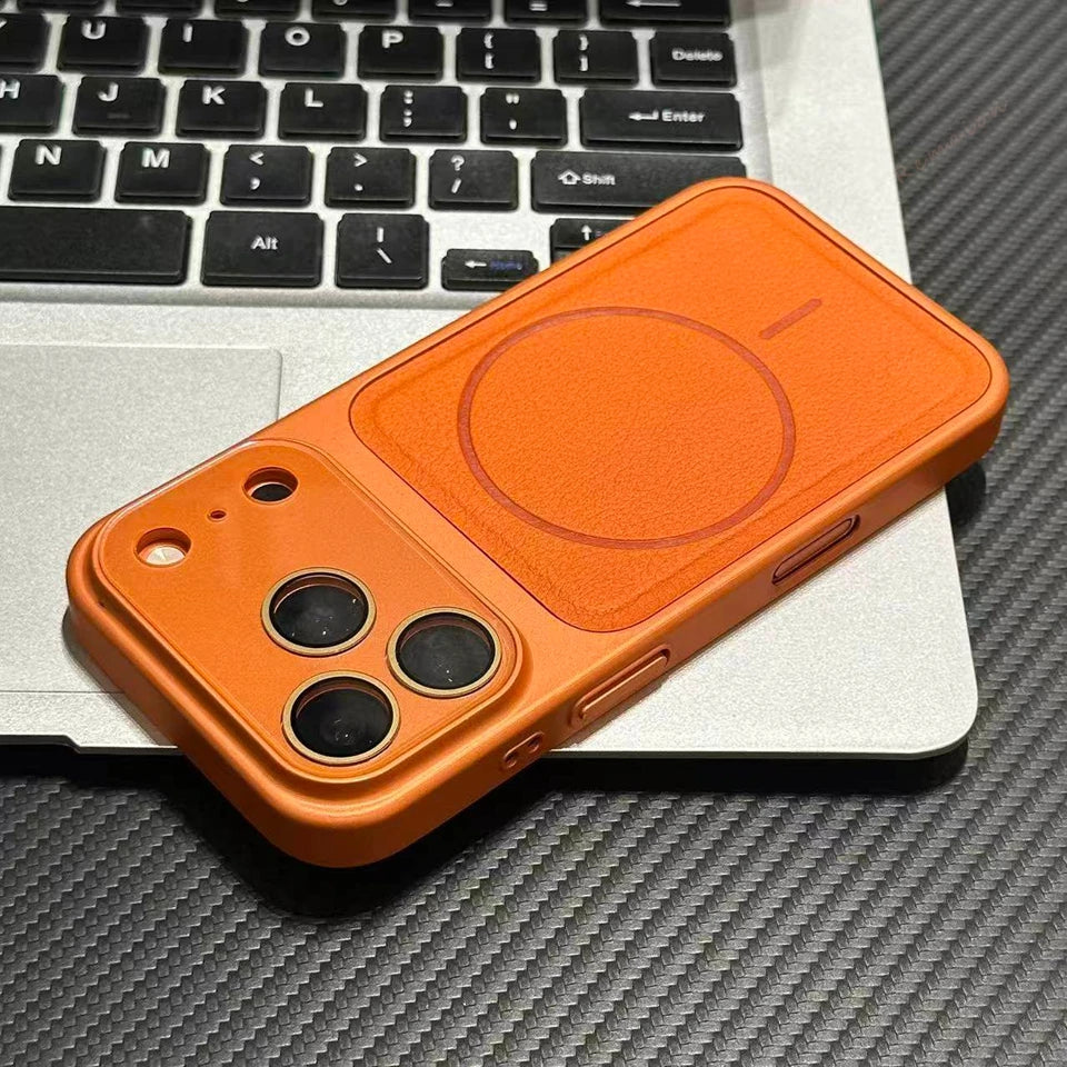 Luxury Official Leather Magnetic Phone Case For iPhone